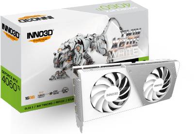 Видеокарта Inno3D GeForce RTX 4060 Ti 16GB TWIN X2 OC WHITE N406T2-16D6X-178055W