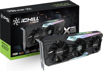 Видеокарта Inno3D GeForce RTX 4060 Ti 8GB ICHILL X3 C406T3-08D6X-17113389