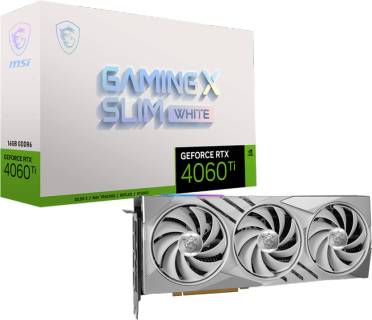 Видеокарта MSI GeForce RTX 4060 Ti GAMING X SLIM WHITE 16GB