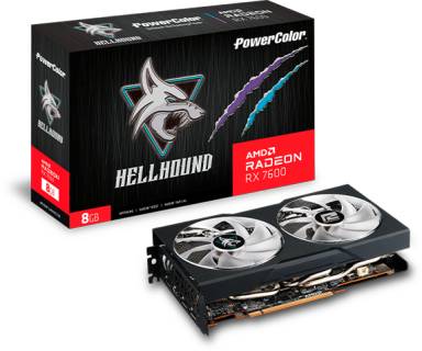 Видеокарта PowerColor Hellhound AMD Radeon RX 7600 8GB RX 7600 8G-L/OC