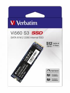 Внутренний HDD/SSD Verbatim SSD-VI560 S3 512GB M.2 2280 TLC 49363