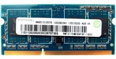 Память Ramaxel So-Dimm DDR3 4GB 1600MHz CL11 RMT3170ME68F9F-1600