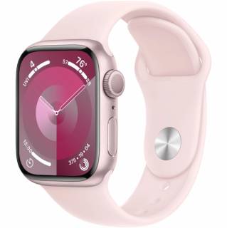 Часы Apple Watch Series 9 GPS 41mm Pink Aluminum Case with Light Pink Sport Band - M/L MR943