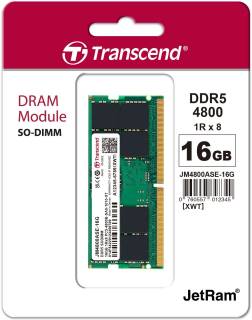 Память Transcend So-Dimm JetRAM DDR5 16GB 4800MHz CL40 JM4800ASE-16G