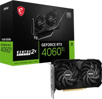 Видеокарта MSI GeForce RTX 4060 Ti VENTUS 2X BLACK 16GB OC RTX 4060 Ti VENTUS 2X BLACK 16G OC