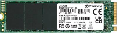 Накопитель Transcend 115S 250GB M.2 2280 NVMe PCIe Gen3 x4 3D TLC TS250GMTE115S