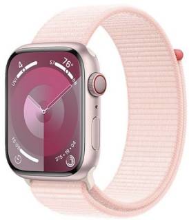 Часы Apple Apple Watch Series 9 GPS Cellular 45mm Pink Aluminum Case with Light Pink Sport Loop (MRMM3)