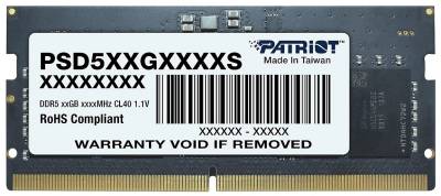 Оперативная память Patriot So-Dimm Signature Line DDR5 16GB 4800MHz CL40 PSD516G480081S