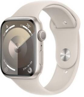 Часы Apple Watch Series 9 GPS 45mm Starlight Aluminum Case with Starlight Sport Band - M/L (MR973)
