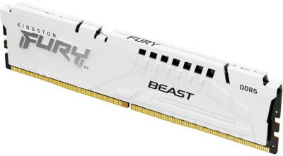 Память Kingston FURY Beast White XMP DDR5 16GB 5200MHz CL40 KF552C40BW-16