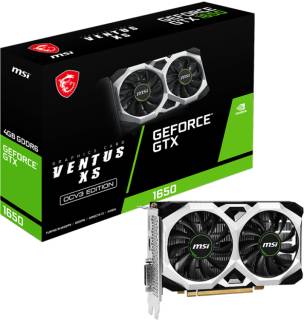 Видеокарта MSI GeForce GTX 1650 D6 VENTUS XS OCV3 4GB