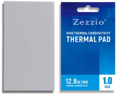Термоинтерфейс Zezzio Thermal Pad 12.8 W/mK 85x45x1mm Thermal Pad 12.8 W/mK 85х45x1 мм
