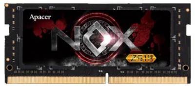 Оперативная память Apacer So-Dimm NOX Black DDR4 8GB 3200MHz CL20 A4S08G32CLYBDAA-1