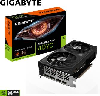 Видеокарта Gigabyte GeForce RTX 4070 WINDFORCE 2X OC 12GB GV-N4070WF2OC-12GD