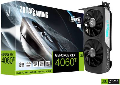 Видеокарта ZOTAC GAMING GeForce RTX 4060 Ti 8GB Twin Edge OC ZT-D40610H-10M