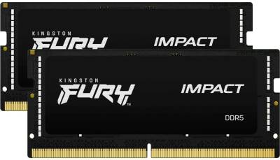 Память Kingston FURY Impact Black XMP DDR5 32GB (2x16GB) 6400MHz CL38 Kit KF564S38IBK2-32
