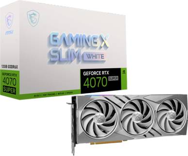 Видеокарта MSI GeForce RTX 4070 SUPER 12GB GAMING X SLIM WHITE RTX 4070 SUPER 12G GAMING X SLIM WHITE