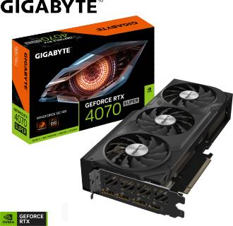 Видеокарта Gigabyte GeForce RTX 4070 SUPER WINDFORCE OC 12GB GV-N407SWF3OC-12GD