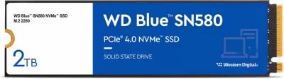 Внутренний HDD/SSD Western Digital WD Blue SN580 2TB M.2 2280 NVMe PCIe Gen4 x4 TLC WDS200T3B0E