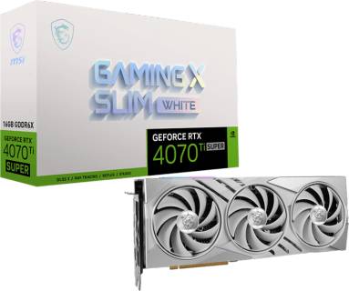 Видеокарта MSI GeForce RTX 4070 Ti SUPER 16GB GAMING X SLIM WHITE RTX 4070 Ti SUPER 16G GAMING X SLIM WHITE