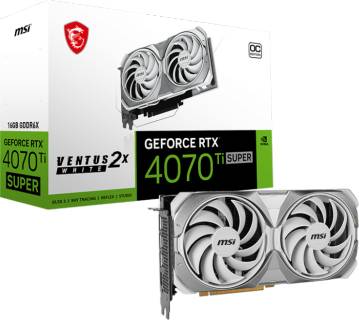 Видеокарта MSI GeForce RTX 4070 Ti SUPER 16GB VENTUS 2X WHITE OC RTX 4070 Ti SUPER 16G VENTUS 2X WHITE OC