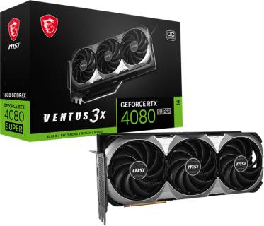 Видеокарта MSI GeForce RTX 4080 SUPER 16GB VENTUS 3X OC RTX 4080 SUPER 16G VENTUS 3X OC