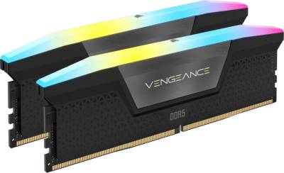 Память Corsair Vengeance RGB Black DDR5 32GB (2x16GB) 6000MHz CL36 Kit CMH32GX5M2E6000C36