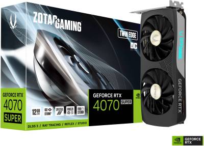 Видеокарта ZOTAC GAMING GeForce RTX 4070 SUPER Twin Edge OC 12GB ZT-D40720H-10M