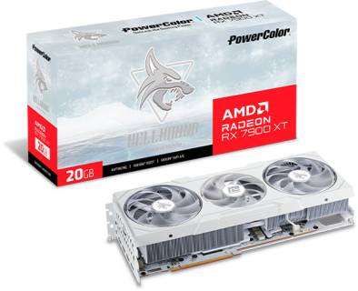 Видеокарта PowerColor Hellhound Spectral White AMD Radeon RX 7900 XT 20GB RX 7900 XT 20G-L/OC/WHITE