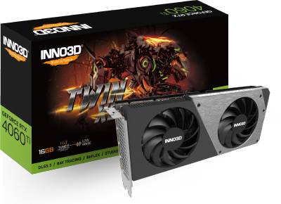 Видеокарта Inno3D GeForce RTX 4060 Ti 16GB TWIN X2 N406T2-16D6-178055N