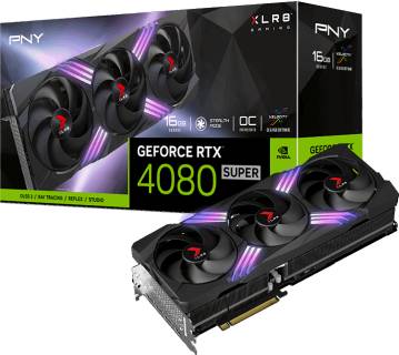 Видеокарта PNY GeForce RTX 4080 SUPER 16GB XLR8 Gaming VERTO EPIC-X RGB Overclocked Triple Fan DLSS 3 VCG4080S16TFXXPB1-O