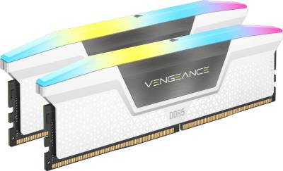 Память Corsair Vengeance RGB White DDR5 32GB (2x16GB) 6000MHz CL30 Kit CMH32GX5M2B6000C30W