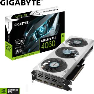 Видеокарта Gigabyte GeForce RTX 4060 EAGLE OC ICE 8GB GV-N4060EAGLEOC ICE-8GD