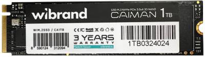 Накопитель Wibrand Caiman 1TB M.2 2280 NVMe PCIe Gen4 x4 3D TLC WIM.2SSD/CA1TB