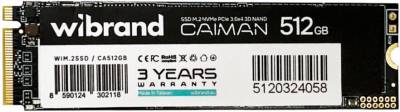 Накопитель Wibrand Caiman 512GB M.2 2280 NVMe PCIe Gen4 x4 3D TLC WIM.2SSD/CA512GB