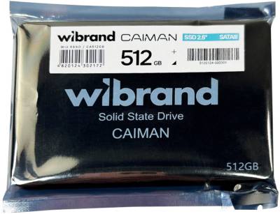 Внутренний HDD/SSD Wibrand Caiman 512GB 3D TLC Bulk WI2.5SSD/CA512GB