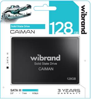Накопитель Wibrand Caiman 128GB 3D TLC WI2.5SSD/CA128GBST