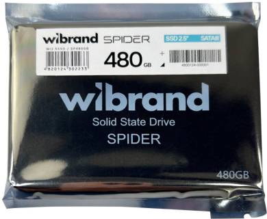 Внутренний HDD/SSD Wibrand Spider 480GB 3D NAND TLC Bulk WI2.5SSD/SP480GB