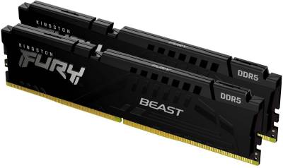 Память Kingston FURY Beast Black EXPO DDR5 64GB (2x32GB) 6400MHz CL32 Kit KF564C32BBEK2-64