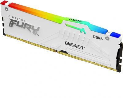 Память Kingston FURY Beast White RGB EXPO DDR5 32GB 6400MHz CL32 KF564C32BWEA-32