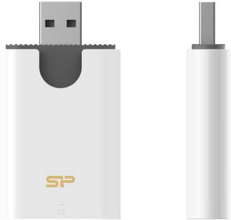 Картридер Silicon Power Combo SD/microSD White SPU3AT5REDEL300W