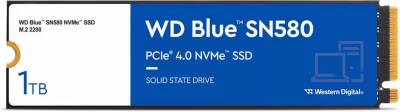 Внутренний HDD/SSD Western Digital WD Blue SN580 1TB M.2 2280 NVMe PCIe Gen4 x4 TLC WDBWMY0010BBL-WRWM