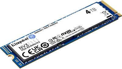 Накопитель Kingston NV3 4TB M.2 2280 NVMe PCIe Gen4 x4 3D TLC SNV3S/4000G