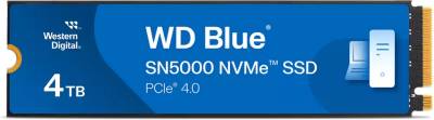 Накопитель Western Digital WD Blue SN5000 4TB M.2 2280 NVMe PCIe Gen4 x4 TLC WDS400T4B0E