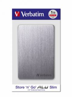 Накопитель Verbatim Store-n-Go Alu Slim 1TB Space Gray USB 3.2 Gen1 Type-C 53662