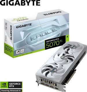 Видеокарта Gigabyte GeForce RTX 5070 Ti EAGLE OC ICE SFF 16GB GV-N507TEAGLEOC ICE-16GD