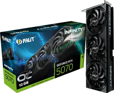 Видеокарта Palit GeForce RTX 5070 Infinity 3 OC 12GB NE75070S19K9-GB2050S