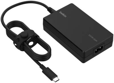 Зарядка Belkin 100Вт USB-С GAN PD PPS, кабель USB-C 2м, black OEM (INC016VFBK)