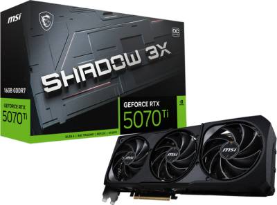 Видеокарта MSI GeForce RTX 5070 Ti 16GB SHADOW 3X OC RTX 5070 Ti 16G SHADOW 3X OC