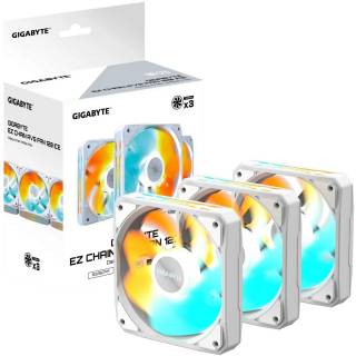 Вентилятор Gigabyte EZ CHAIN RVS FAN 120 (3-Pack) (GP-GBT EZRVSFAN1203 ICE) White